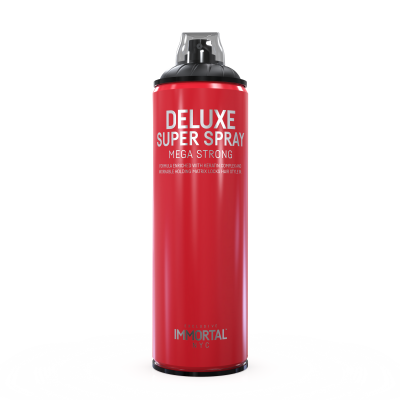 Спрей для міцної фіксації волосся Immortal Deluxe Super Spray Mega Strong (500мл)
