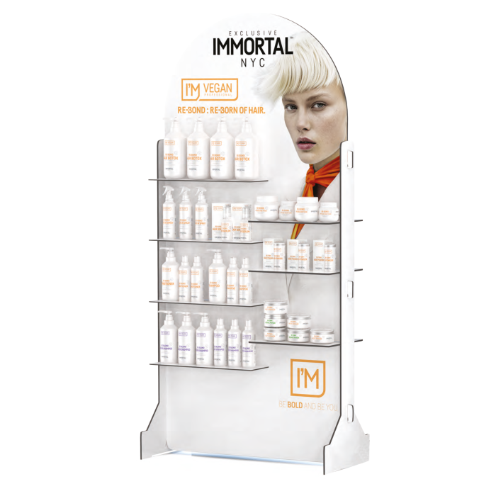 Стенд для жіночої лінії  продукції Immortal  Nyc Vegan Products  Stand