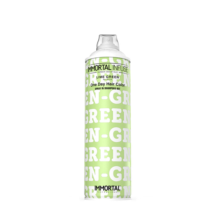 Камуфляж волосся зелений IMMORTAL INFUSE ONE DAY HAIR COLOR SPRAY LIME GREEN 200 ML