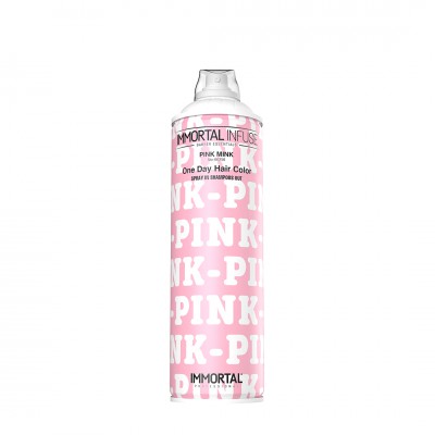 Камуфляж волосся рожевий IMMORTAL INFUSE ONE DAY HAIR COLOR SPRAY PINK MINK 200 ML