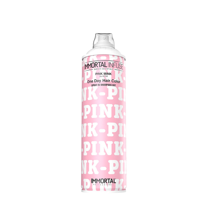 Камуфляж волосся рожевий IMMORTAL INFUSE ONE DAY HAIR COLOR SPRAY PINK MINK 200 ML