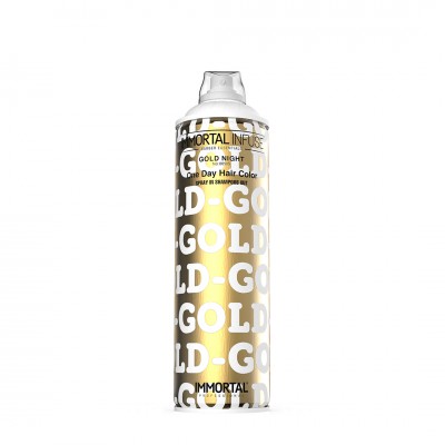 Камуфляж волосся жовтий IMMORTAL INFUSE ONE DAY HAIR COLOR SPRAY GOLD NIGHT 200 ML