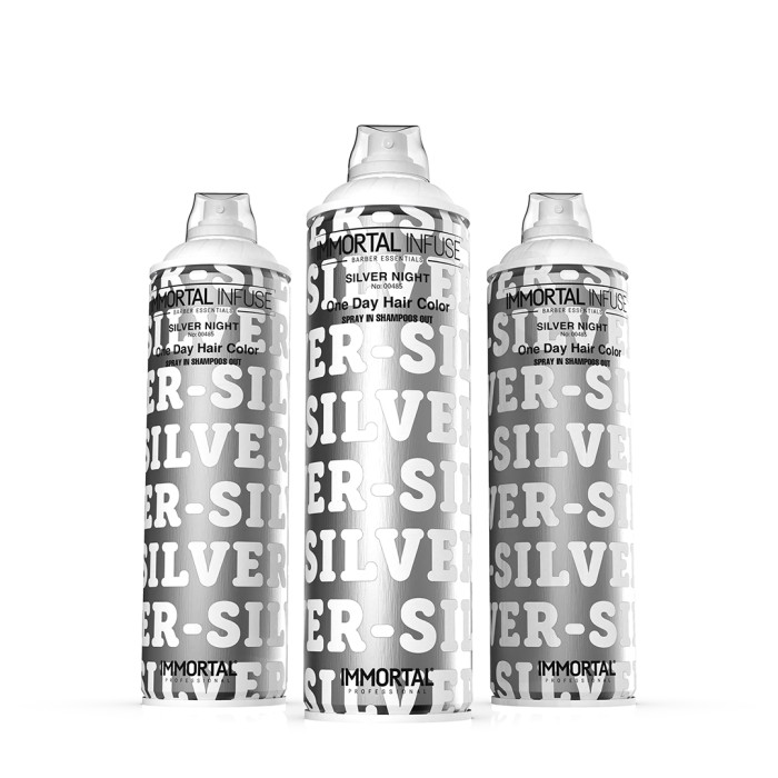 Камуфляж волосся сірий IMMORTAL INFUSE ONE DAY HAIR COLOR SPRAY GOLD SILVER 200 ML