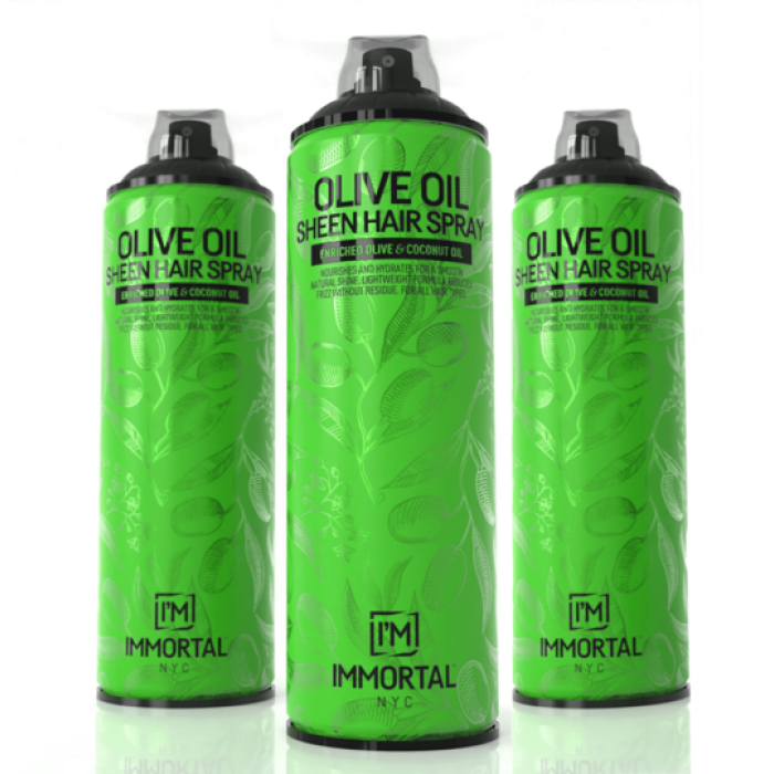 Лак глянцевий для волосся з оливковою олією, IMMORTAL NYC Olive Oil Sheen Hair Spray