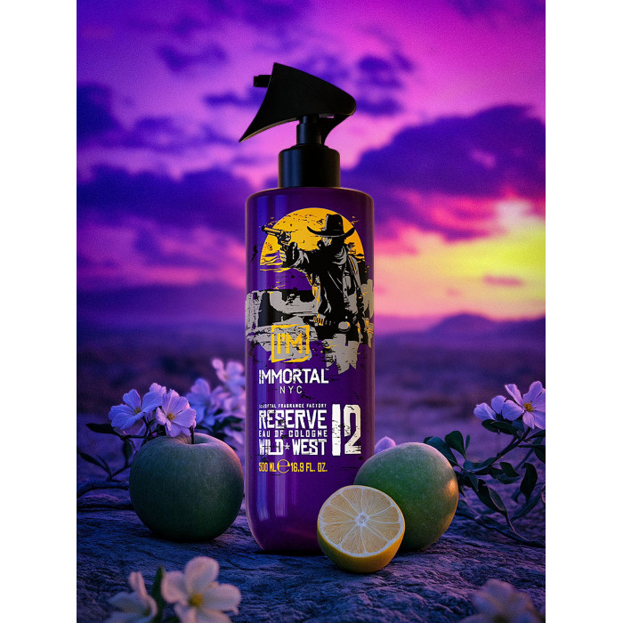 Одеколон після гоління IMMORTAL ORIGINAL 12 Wild West RESERVE EAU DE COLOGNE, 500ML