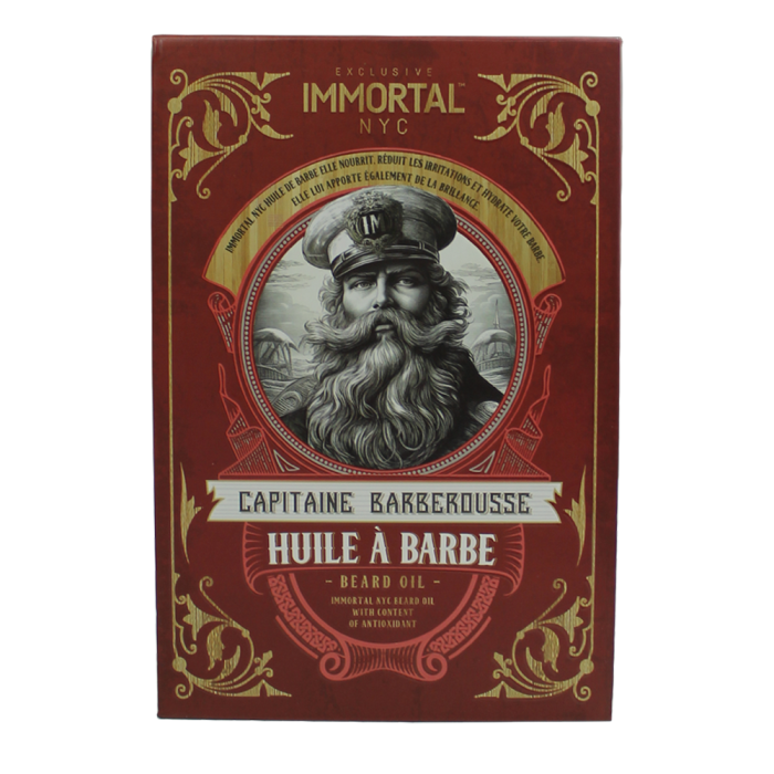 Подарунковий набір для догляду за бородою IMMORTAL CAPITANE BARBEROUSSE BEARD OIL