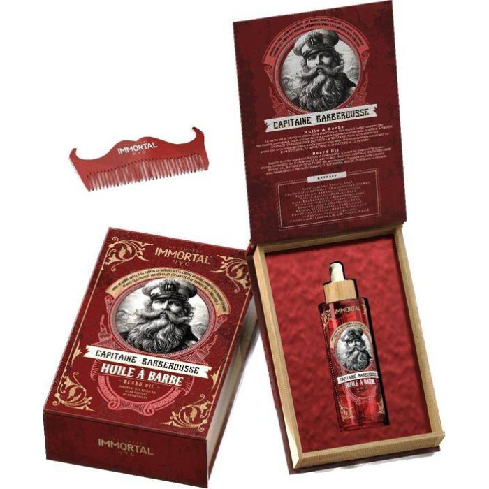 Подарунковий набір для догляду за бородою IMMORTAL CAPITANE BARBEROUSSE BEARD OIL