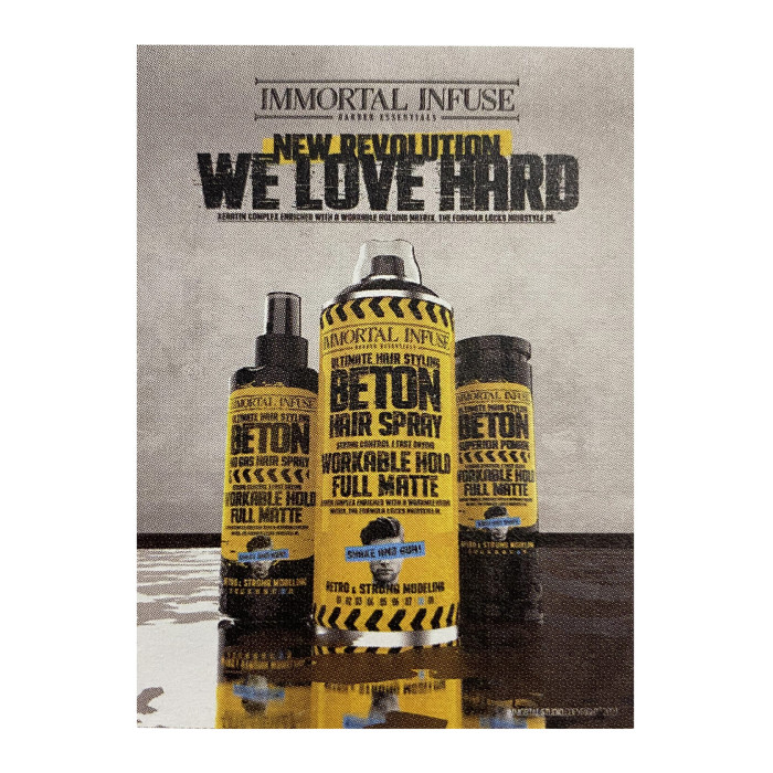 ПАПЕРОВИЙ ПОСТЕР IMMORTAL BARBER BETON YELLOW
