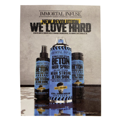 ПАПЕРОВИЙ ПОСТЕР IMMORTAL BARBER BETON BLUE